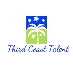 A blue and green logo for third coast talent.